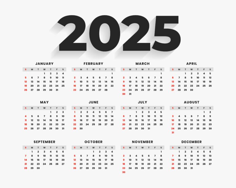 Um calendário com 52 finais de semana destacados